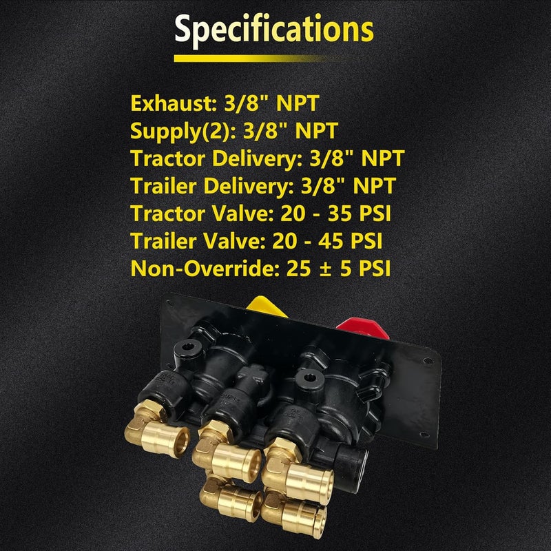 ZUVELLO 801631 Trailer Parking Air Brake Dash Control Valve Fit For BX801631 745-5013293 Freightliner BW5013293 Volvo BW801631 - Image 4